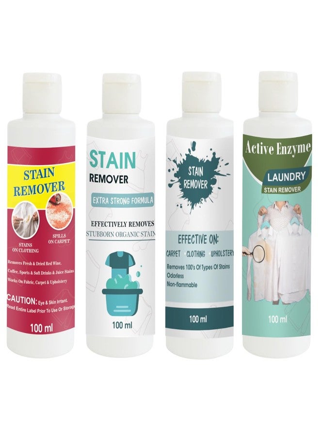 TOOVUS Stain Remover Combo Pack of Red, Doll, Sky and Pista Stain Remover | Multi-Surface Cleaning Solution for Clothes, Fabrics, Upholstery (100 g Each) - Image 1